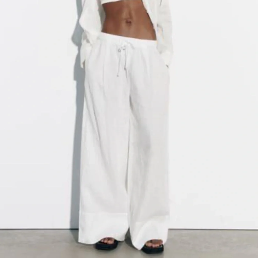 100% linen Palazzo pants Zw collection